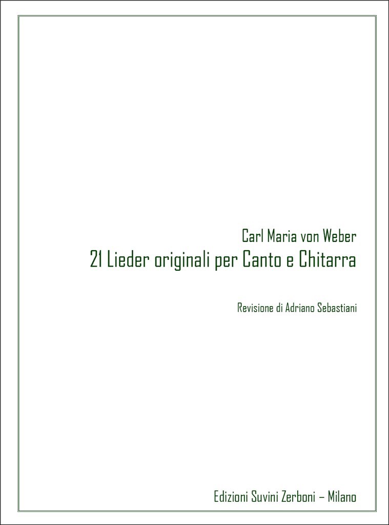 21 Lieder per voce e chitarra